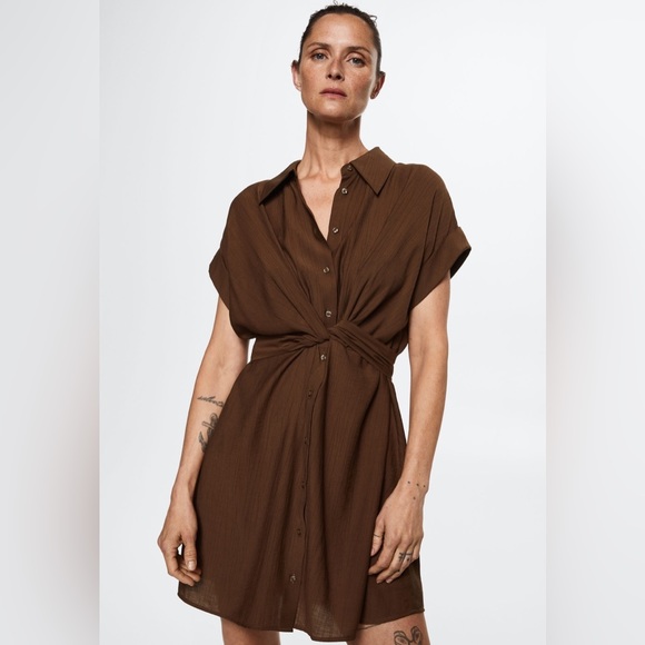 Chocolate Brown Shirt Dress - Picture 1 of 1